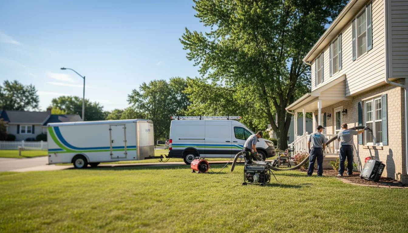 Flooded Basement Restoration And Cleanup With Repair in Strawn, IL near me